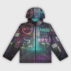 Ветровка с капюшоном женская Neon Tokyo, цвет: 3D-черный