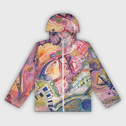 Ветровка с капюшоном женская MULT, цвет: 3D-белый