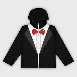 Ветровка с капюшоном женская Смокинг, цвет: 3D-белый