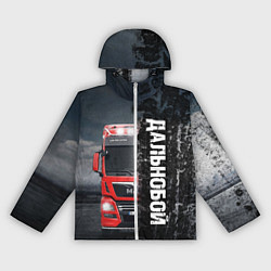 Ветровка с капюшоном женская Дальнобой Red Truck, цвет: 3D-белый