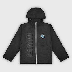 Ветровка с капюшоном женская BMW LOGO AND INSCRIPTION, цвет: 3D-белый