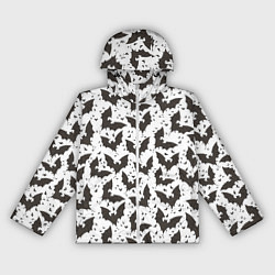 Ветровка с капюшоном женская Летучие мыши, цвет: 3D-белый