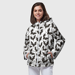 Ветровка с капюшоном женская Летучие мыши, цвет: 3D-белый — фото 2