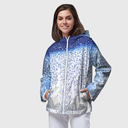 Ветровка с капюшоном женская После дождя, цвет: 3D-белый — фото 2