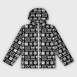 Ветровка с капюшоном женская Geometry Dash: Cubes, цвет: 3D-белый