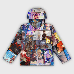 Ветровка с капюшоном женская Геншин импакт, персонажи, цвет: 3D-белый