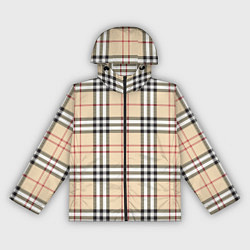Ветровка с капюшоном женская Клетчатый принт в стиле Burberry, цвет: 3D-черный