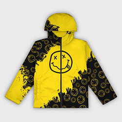 Ветровка с капюшоном женская Nirvana Smile Нирвана Рваный Паттерн, цвет: 3D-черный