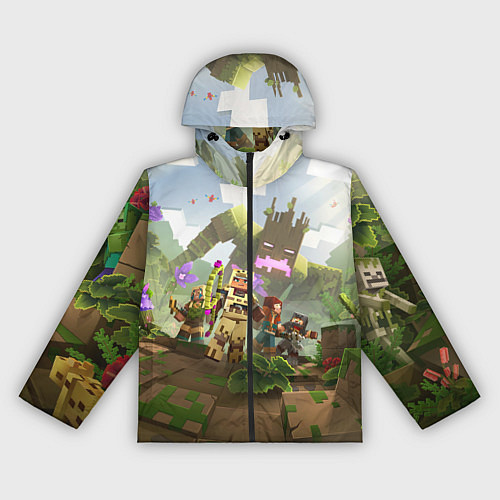Женская ветровка МАЙНКРАФТ ГЕРОИ ПРОТИВ ЗЛА / 3D-Черный – фото 1