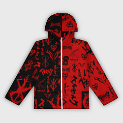 Женская ветровка BERSERK BLACK RED БЕРСЕРК ПАТТЕРН