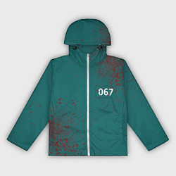 Ветровка с капюшоном женская Игра в кальмара: Персонаж 067, цвет: 3D-белый