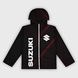 Ветровка с капюшоном женская SUZUKI, sport, цвет: 3D-белый