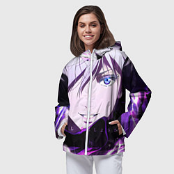 Ветровка с капюшоном женская Сатору Гото кастует заклинание, цвет: 3D-белый — фото 2