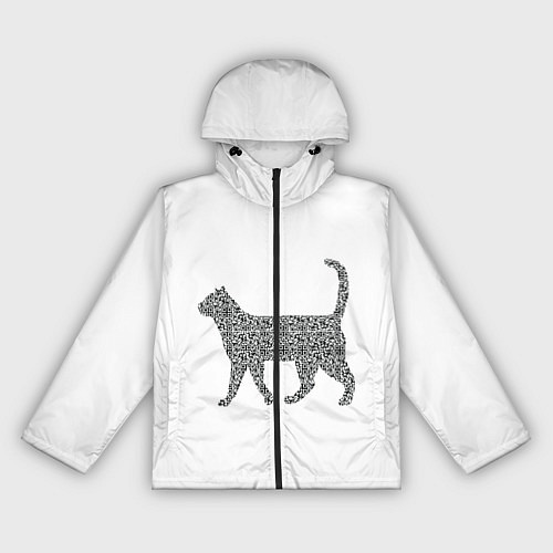 Женская ветровка QR - кот / 3D-Черный – фото 1