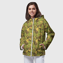 Ветровка с капюшоном женская Мозги камуфляж, цвет: 3D-белый — фото 2
