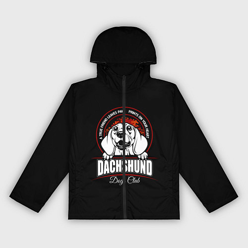 Женская ветровка Такса Dachshund / 3D-Черный – фото 1
