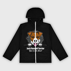 Ветровка с капюшоном женская Джек-Рассел-Терьер Jack Russell Terrier, цвет: 3D-белый