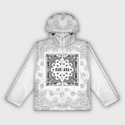 Ветровка с капюшоном женская Big Baby Tape x Kizaru BANDANA Бандана Кизару Тейп, цвет: 3D-белый