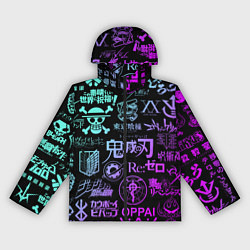 Ветровка с капюшоном женская Аниме лого, цвет: 3D-черный