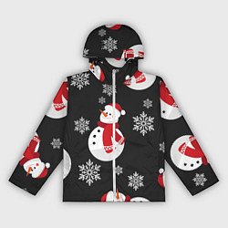 Ветровка с капюшоном женская Снеговик!, цвет: 3D-белый