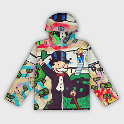 Ветровка с капюшоном женская Alec Monopoly ART, цвет: 3D-белый