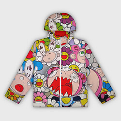 Ветровка с капюшоном женская Takashi Murakami кричащий арт, цвет: 3D-белый