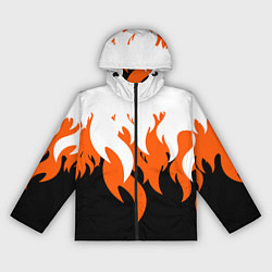 Ветровка с капюшоном женская Оранжевый Огонь, цвет: 3D-черный