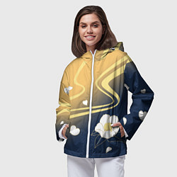 Ветровка с капюшоном женская КОСТЮМ АЯКИ КАМИСАТО, цвет: 3D-белый — фото 2