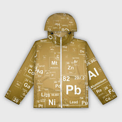 Ветровка с капюшоном женская Pb - таблица Менделеева, цвет: 3D-белый