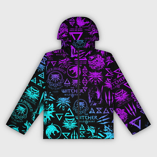 Женская ветровка ВЕДЬМАК ЛОГОБОМБИНГ НЕОН / 3D-Черный – фото 1