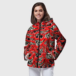 Ветровка с капюшоном женская POPPY PLAYTIME ХАГГИ ВАГГИ, цвет: 3D-черный — фото 2