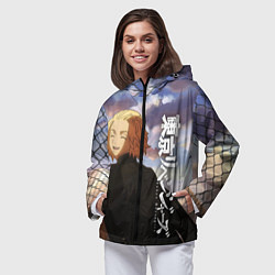 Ветровка с капюшоном женская МАЙКИ ГЛАВА ТОСВЫ, цвет: 3D-черный — фото 2