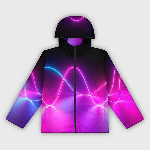 Женская ветровка Лучи света pink theme / 3D-Черный – фото 1