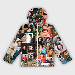 Ветровка с капюшоном женская Тимоти цветной коллаж, цвет: 3D-белый