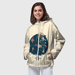 Ветровка с капюшоном женская Кейд-6, цвет: 3D-белый — фото 2