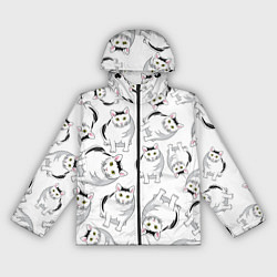 Ветровка с капюшоном женская КОТИКИ МЕМ МЯУ, цвет: 3D-черный