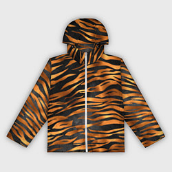 Ветровка с капюшоном женская В шкуре тигра, цвет: 3D-белый