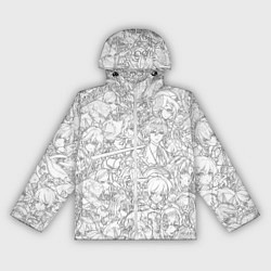 Ветровка с капюшоном женская ПЕРСОНАЖИ МАНГА ГЕНШИН ИМПАКТ, цвет: 3D-белый