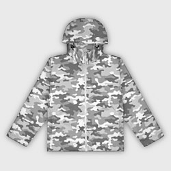 Ветровка с капюшоном женская Серый Военный Камуфляж, цвет: 3D-белый