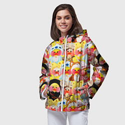 Ветровка с капюшоном женская УТЯ УТОЧКА ЛАЛАФАНФАН ПАТТЕРН, цвет: 3D-белый — фото 2
