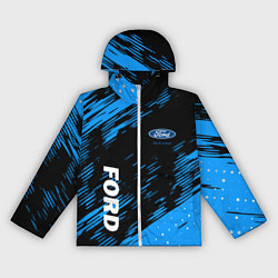 Ветровка с капюшоном женская Форд , Ford, цвет: 3D-белый