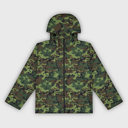 Ветровка с капюшоном женская Камуфляж Нато Вудленд woodland, цвет: 3D-черный