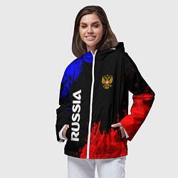 Ветровка с капюшоном женская Russia Патриот, цвет: 3D-белый — фото 2