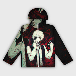 Ветровка с капюшоном женская Токийский Гуль и Брызги Аниме Ghoul, цвет: 3D-белый
