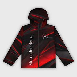 Ветровка с капюшоном женская Mercedes-Benz Геометрия, цвет: 3D-черный