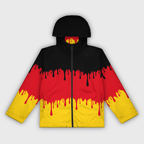 Женская ветровка Флаг Германии потёки / 3D-Черный – фото 1