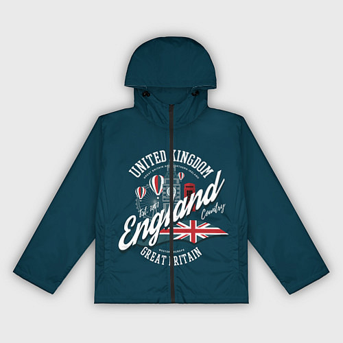 Женская ветровка Англия England / 3D-Черный – фото 1