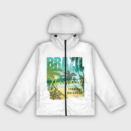 Женская ветровка Тропический Рай Бразилии / 3D-Черный – фото 1