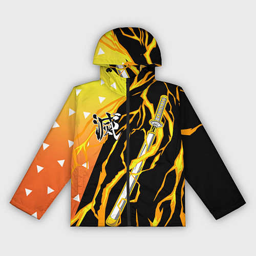 Женская ветровка Kisatsutai - Zenitsu Agatsuma / 3D-Черный – фото 1