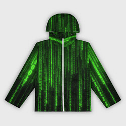 Ветровка с капюшоном женская Бегущий по коду, цвет: 3D-белый